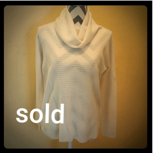 Ellen Tracy 100% cashmere cowl neck sweater - Picture 1 of 6